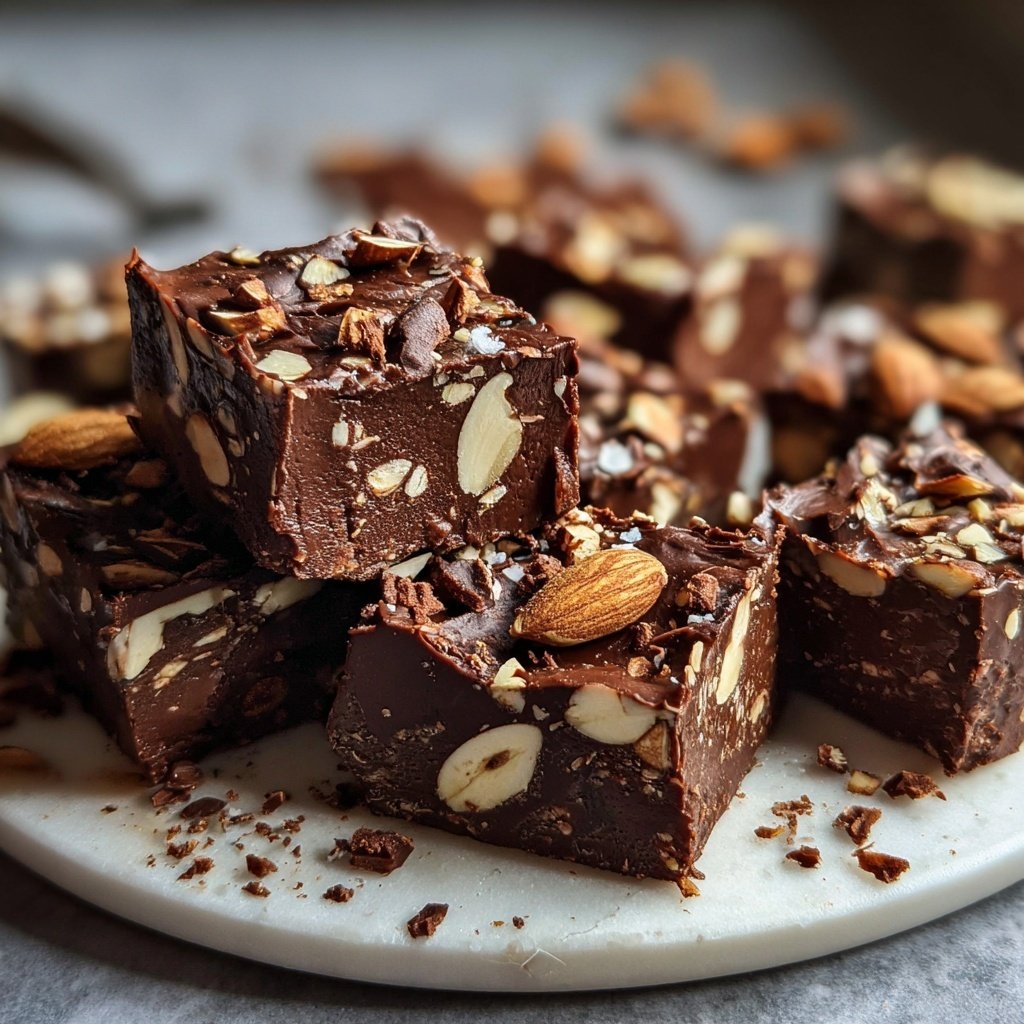 Chocolate Tahini Almond Fudge