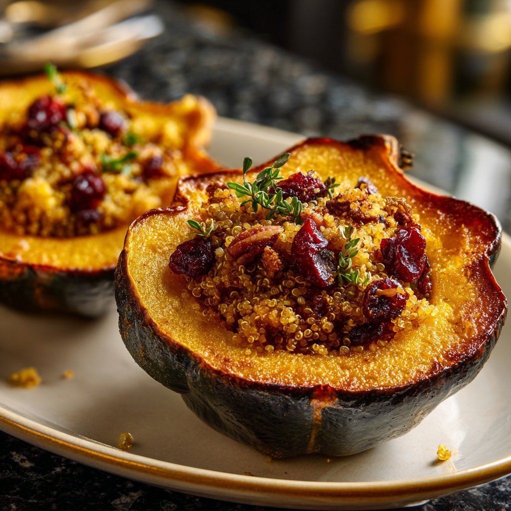 Valentine Dinner Stuffed Acorn Squash