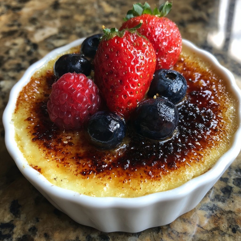 Crème Brûlée with Berries