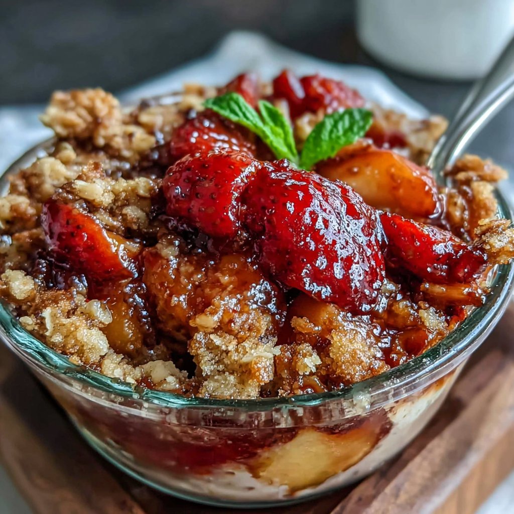 Strawberry Peach Crisp