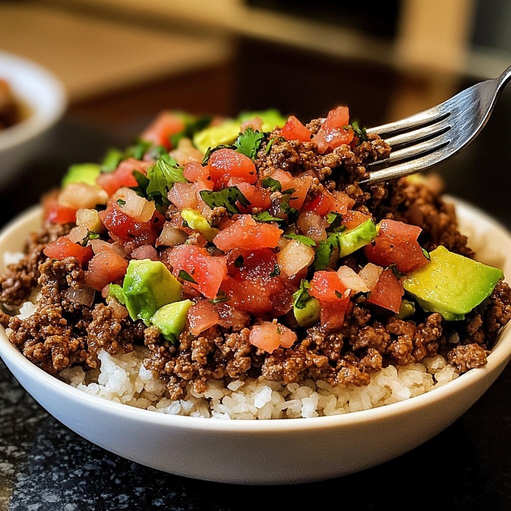 Ground Beef Burrito Bowls