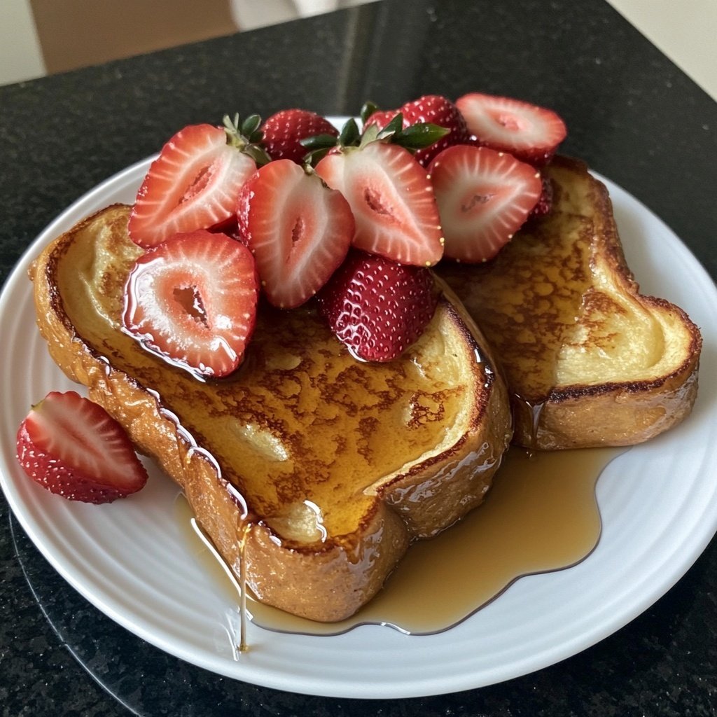 Valentine Breakfast Strawberry French Toast