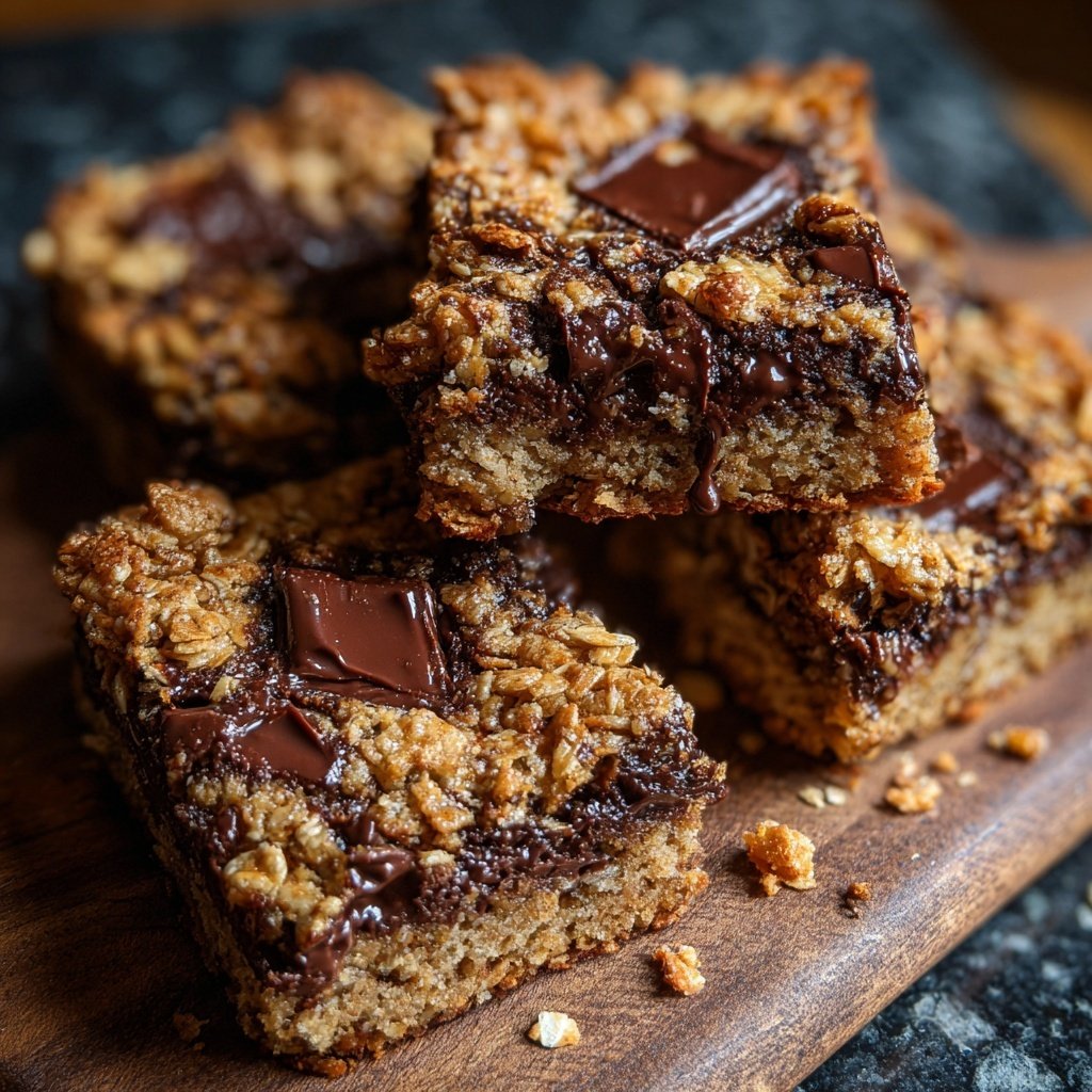 Super Bowl Desserts Chocolate Oat Bars
