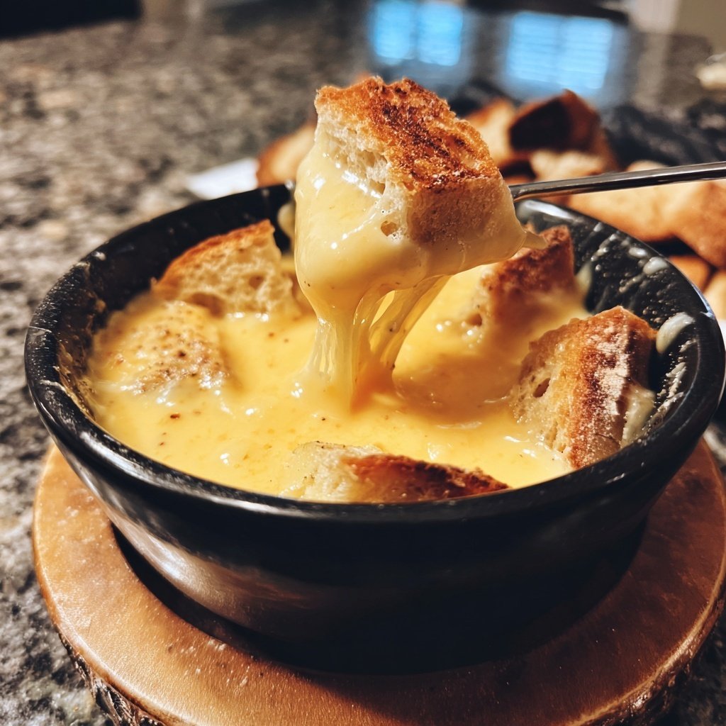 Fondue with Smoked Gouda Blend