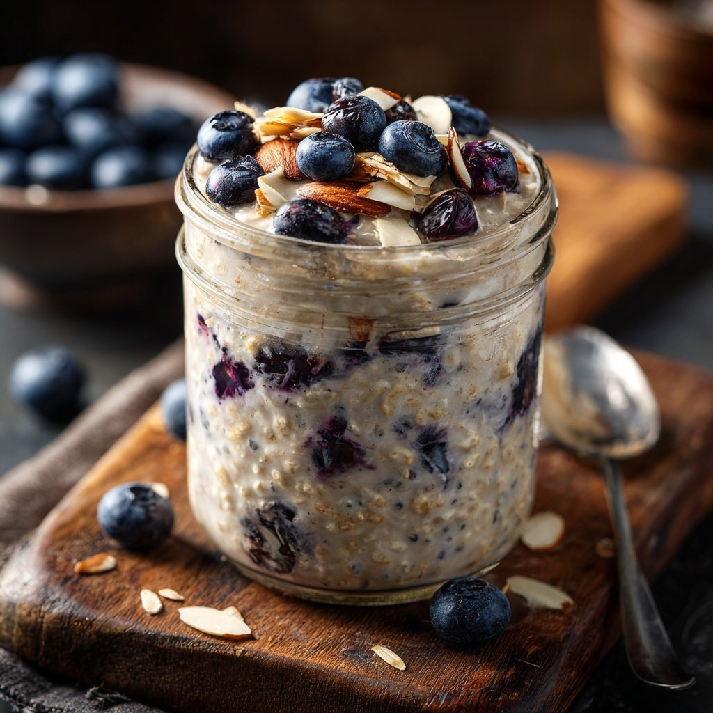 Blueberry Almond Overnight Oats