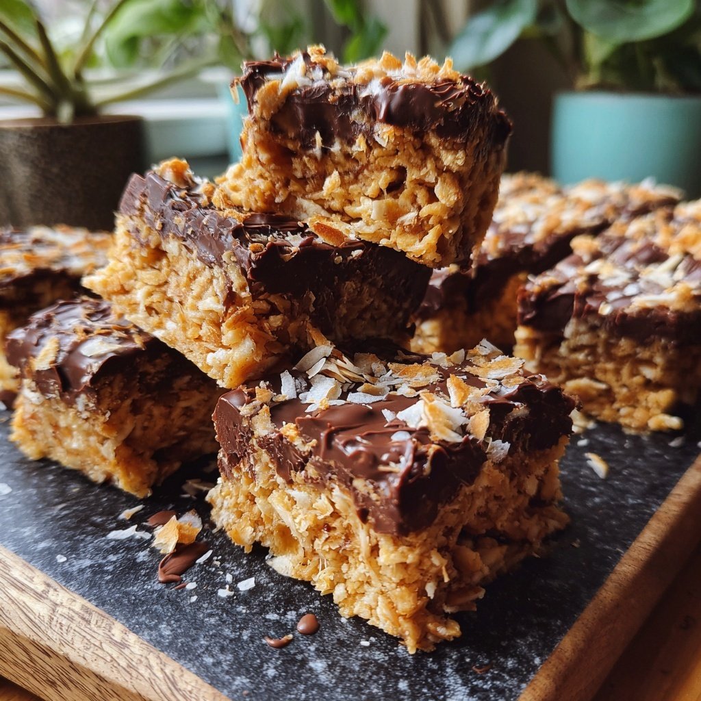 Chocolate Coconut Cashew Squares