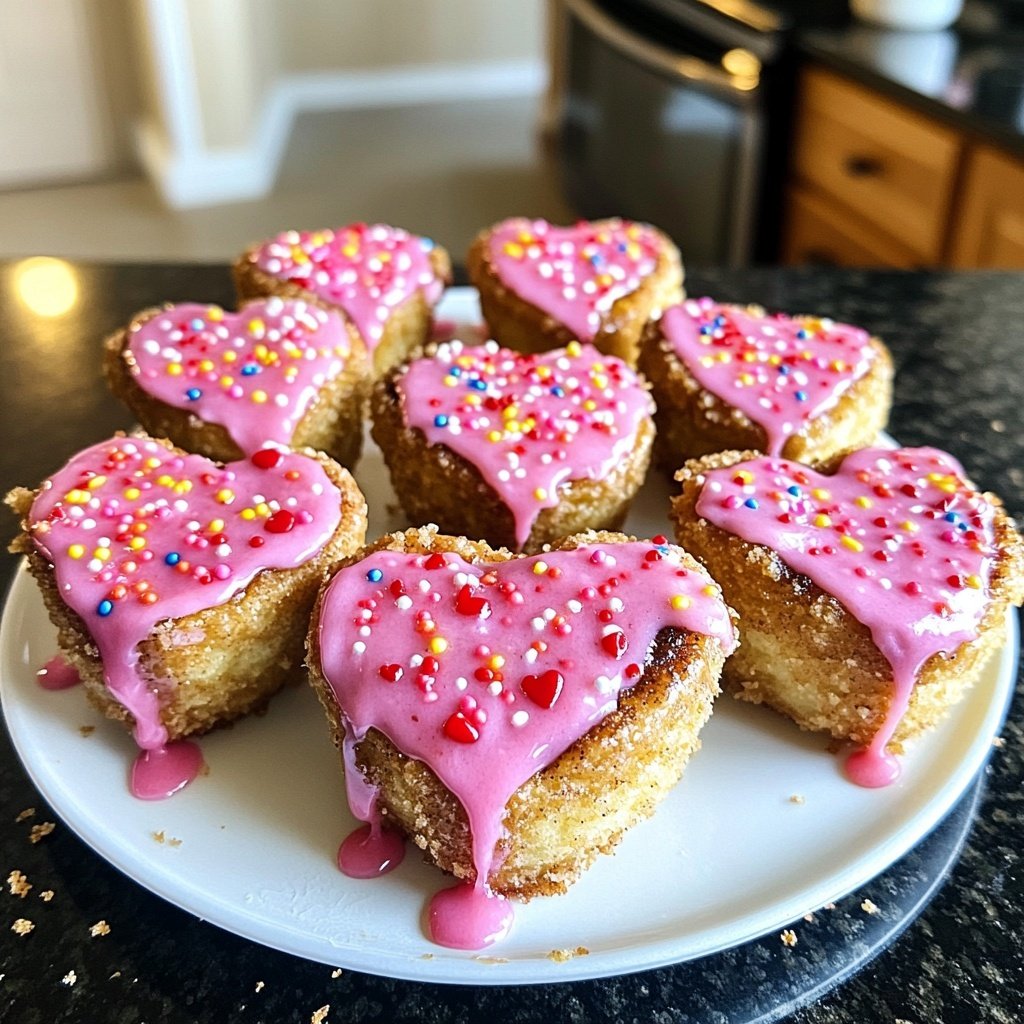 Valentine Breakfast Cinnamon Roll Bites
