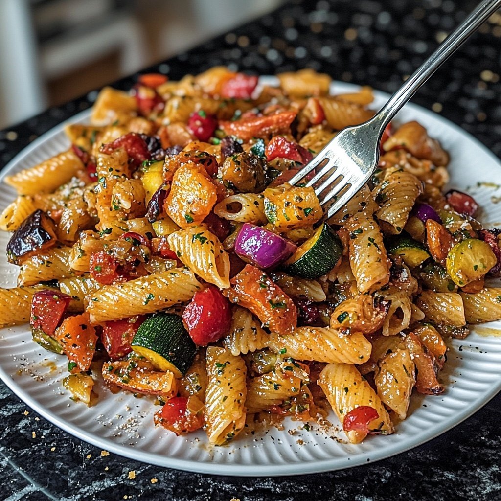 Valentine Dinner Roasted Veggie Pasta
