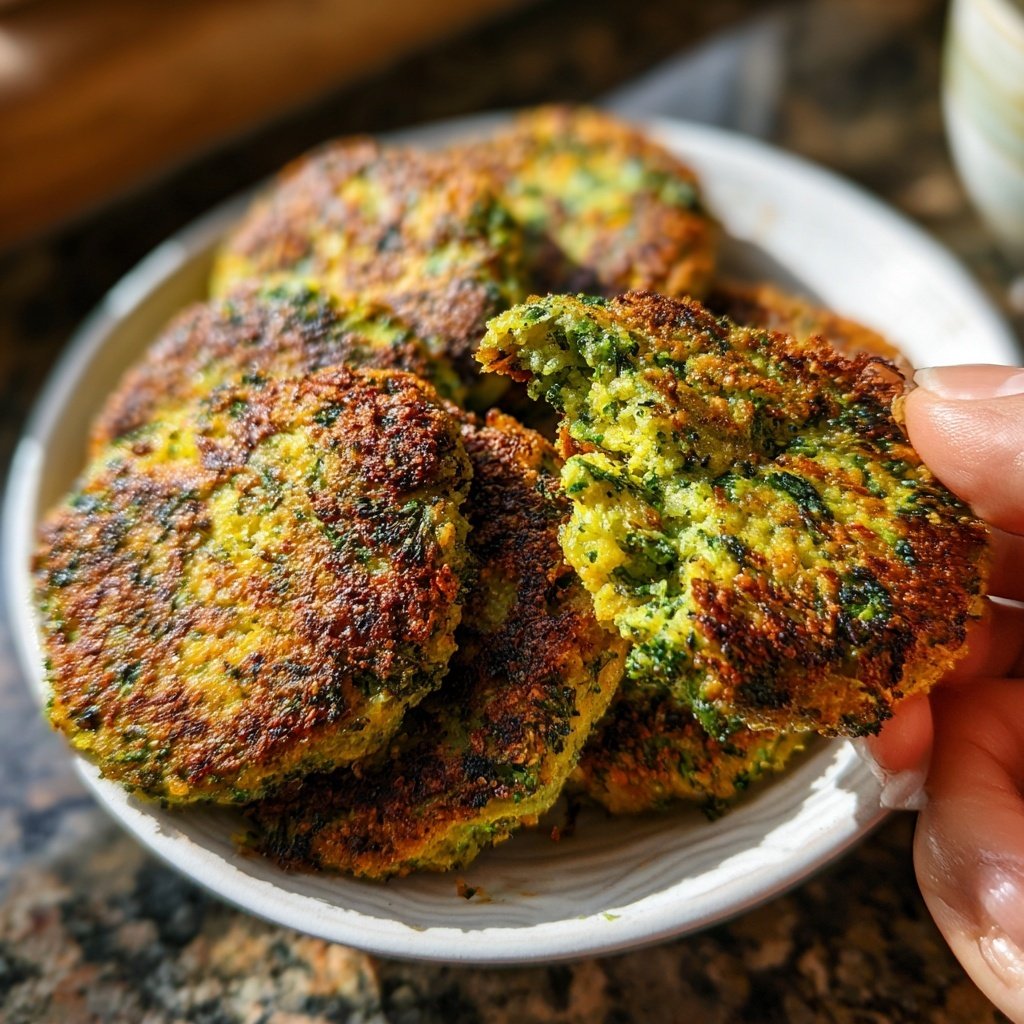 Baked Broccoli Chickpea Patties