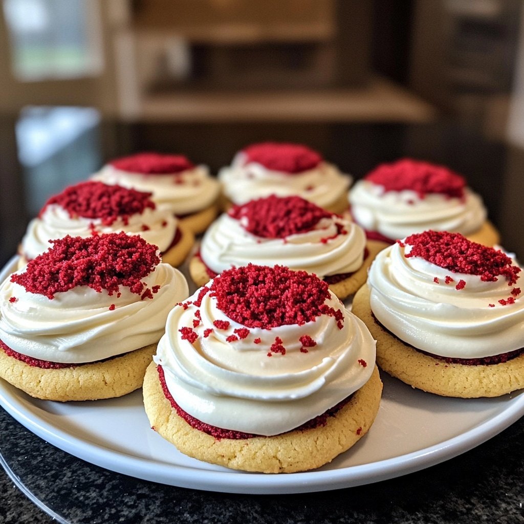 Crumbl Copycat Red Velvet Cupcake Cookies